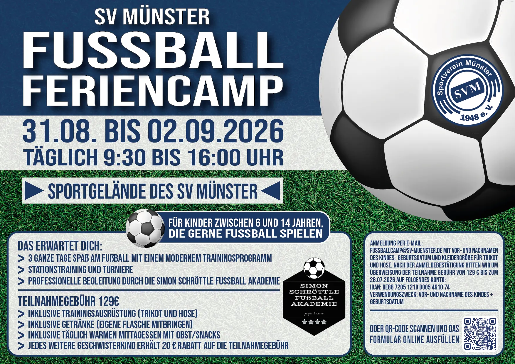 Fussballcamp 2026 Flyer quer